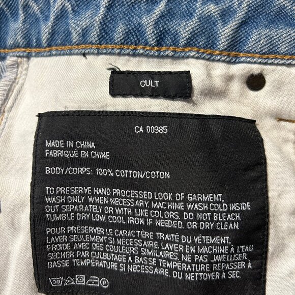 Womens Alexander Wang Blue (Item-79) Cult Straight Leg High-Rise Denim Jeans 25 - Picture 13 of 14